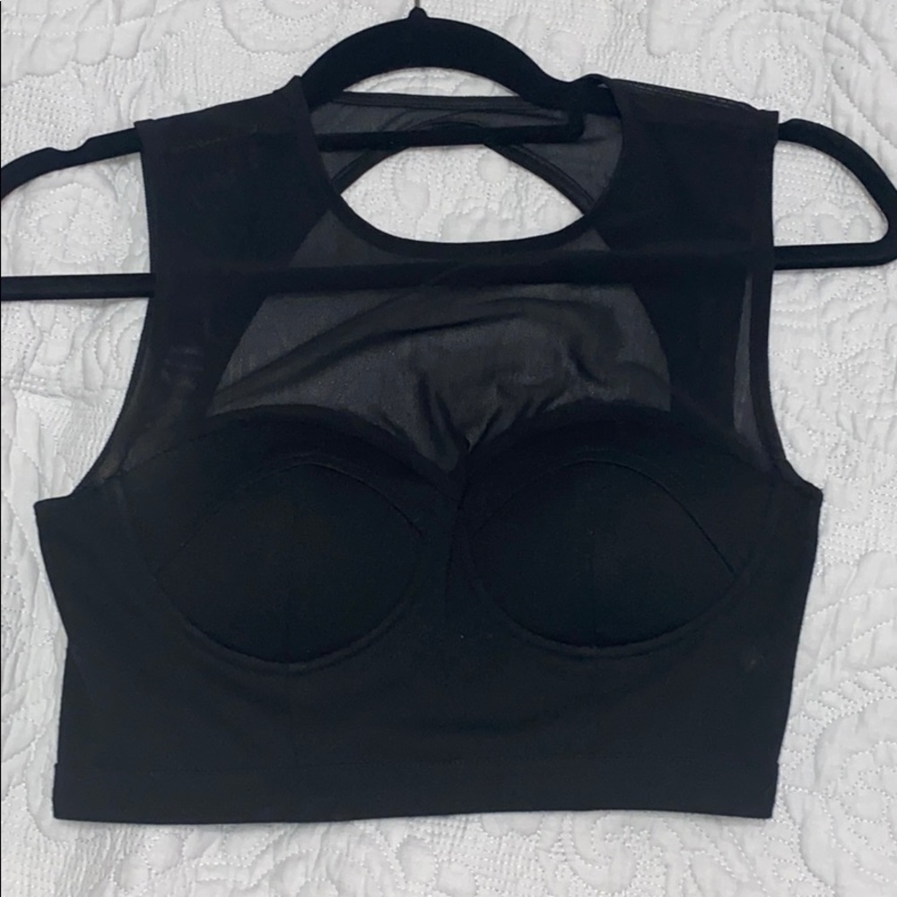 Black Sexy Crop Top